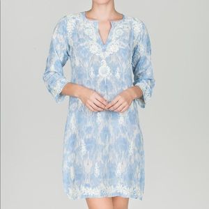 Naomi sky blue silk dress M